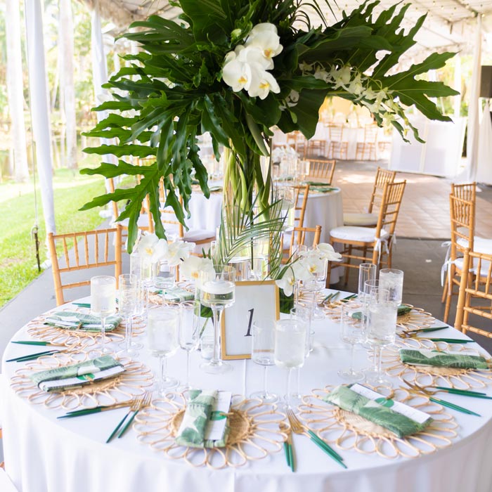 wedding reception table